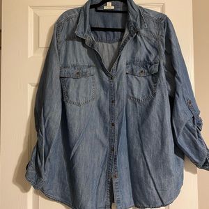 Soft chambray button down